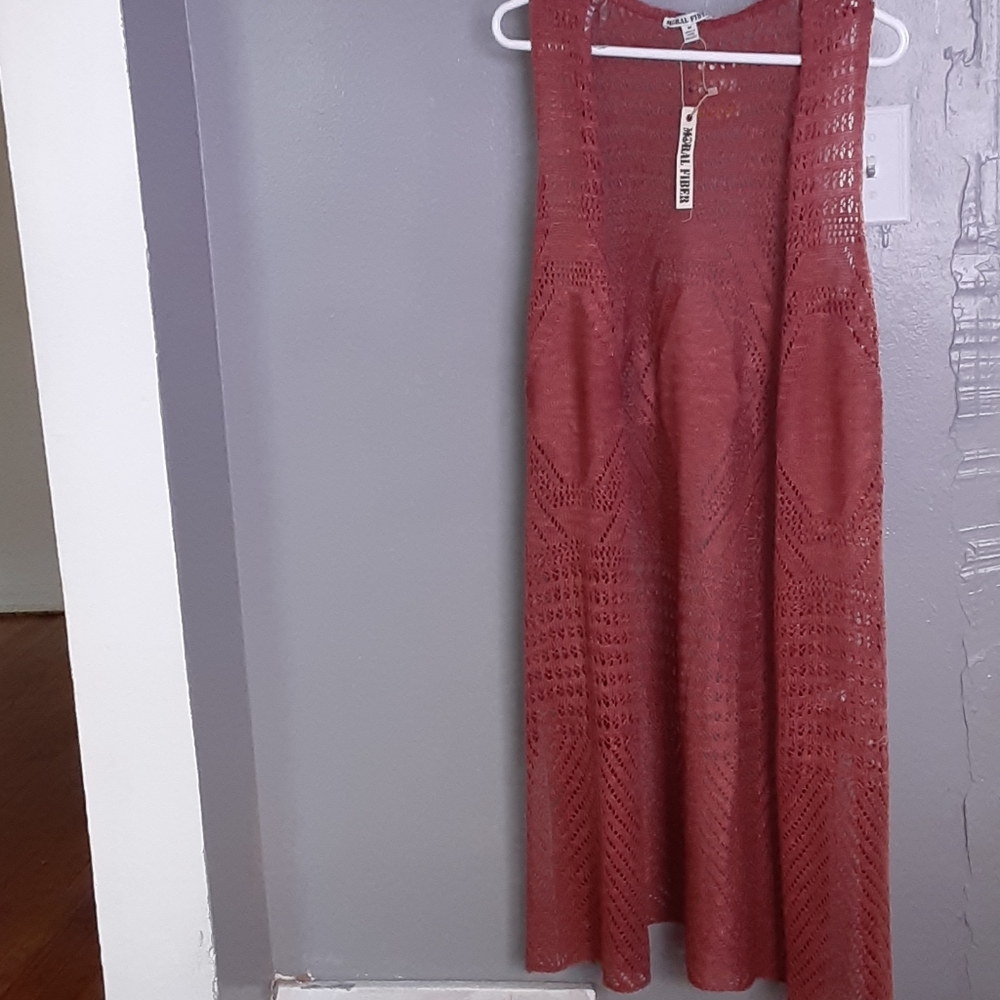 Long vest sweater